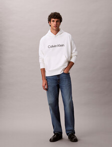 Standard Logo Premium Terry Hoodie, Bright White, hi-res