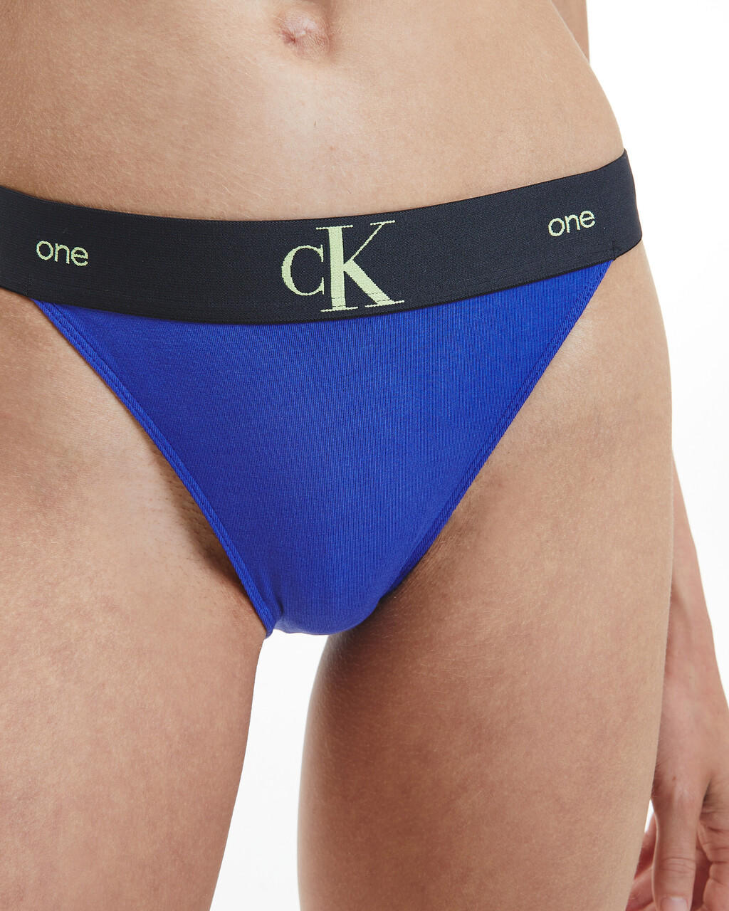CK One Cotton High Leg Tanga, Clematis Blue, hi-res