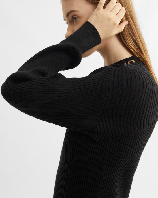Wool Blend 2 In 1 Sweater Dress