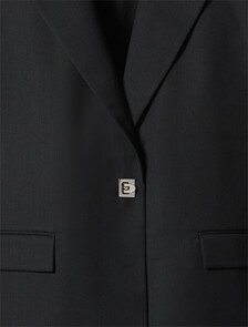 Relaxed Tailored Blazer, Black, hi-res
