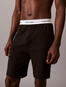 Icon Cotton Stretch Sleep Shorts, Black, hi-res