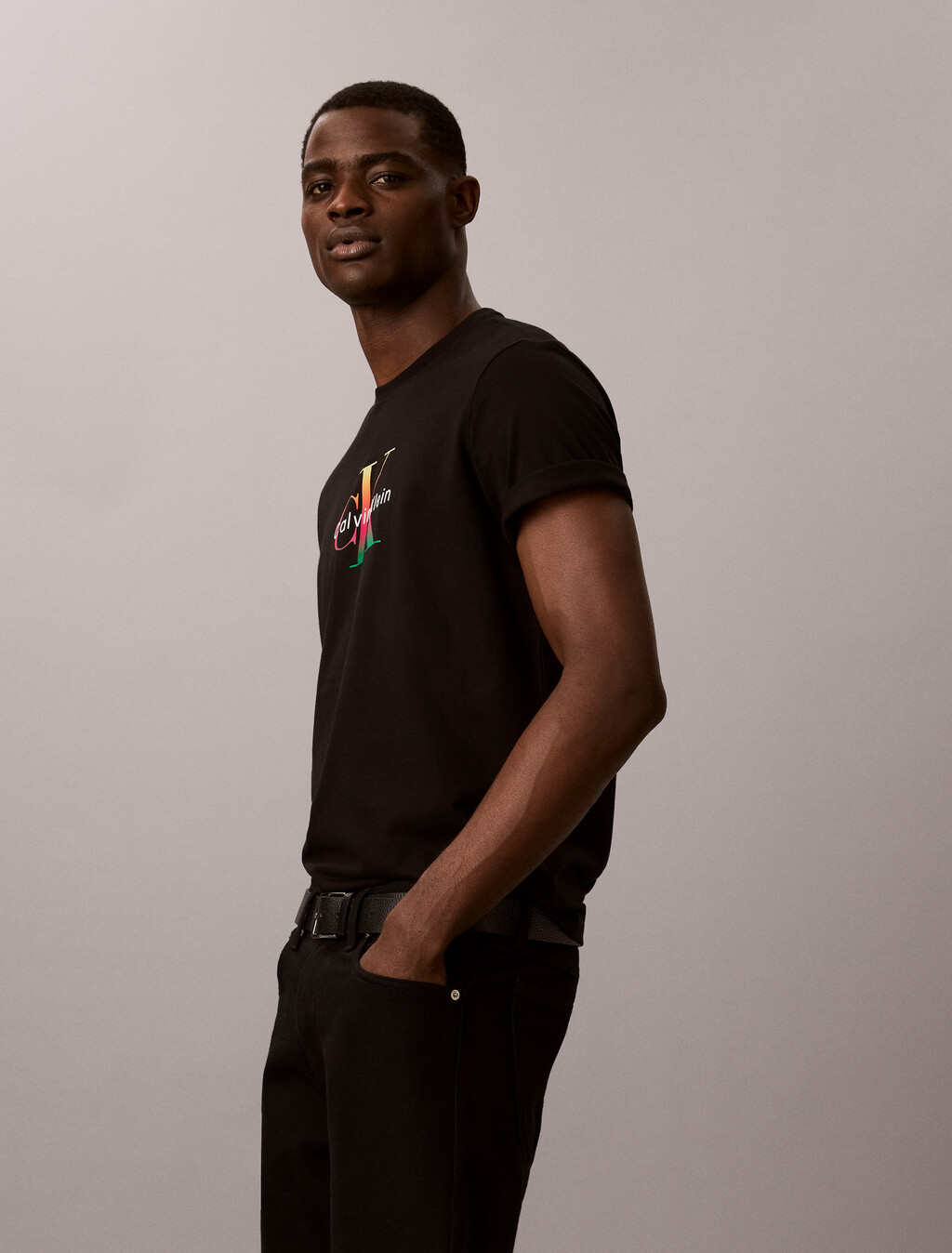 Monogram T-shirt - Pride, Black, hi-res