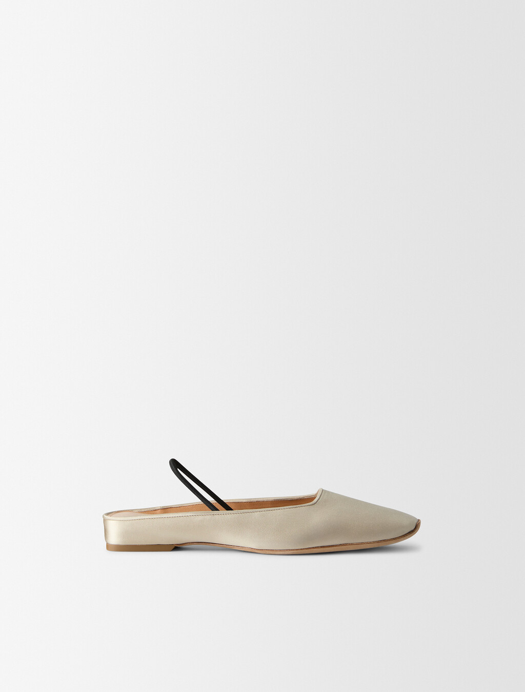 Kate Silk Satin Ballerina Flat, Parchment, hi-res