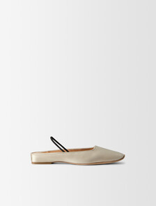 Kate Silk Satin Ballerina Flat, Parchment, hi-res