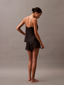 Essential Satin Shorts, Black, hi-res