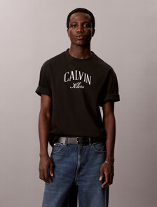 Relaxed Arched Logo T-shirt, Black, hi-res