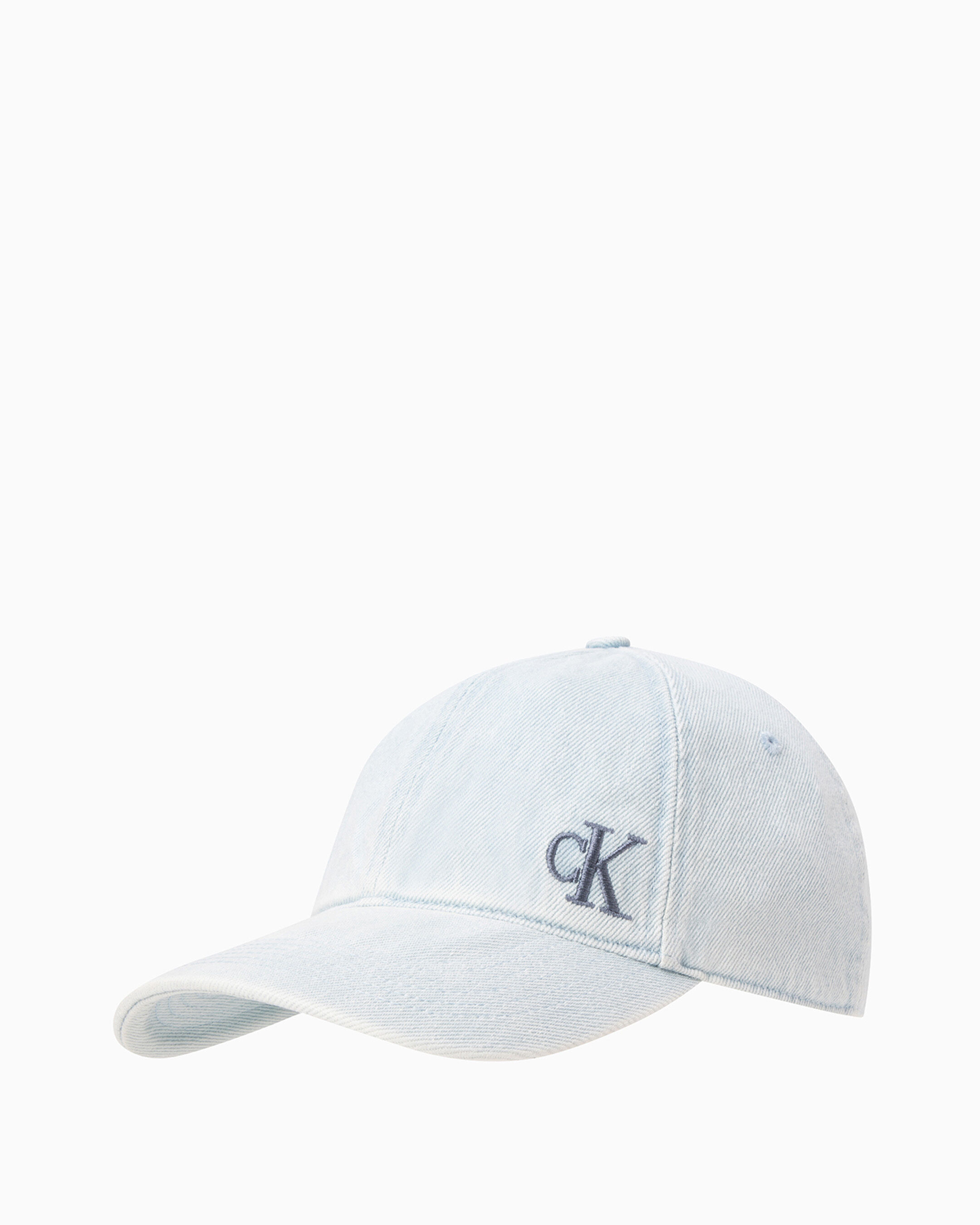 Washed Denim Embroidered Logo Baseball Cap | blue | Calvin