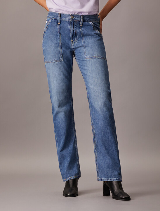 Lightweight Low Rise Straight Jeans