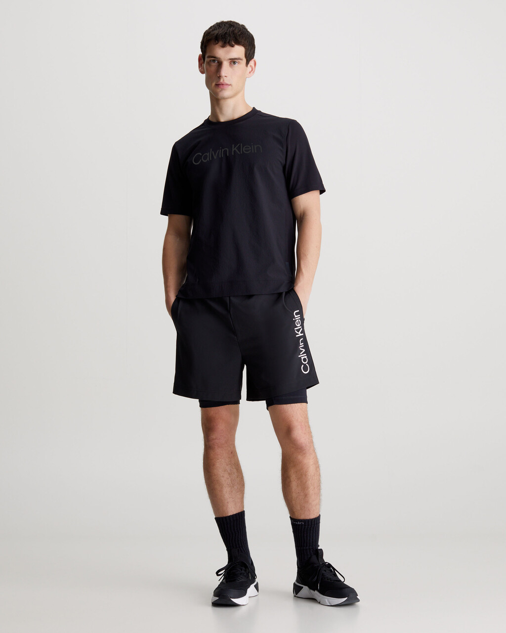 Textured Gym T-Shirt, BLACK BEAUTY, hi-res