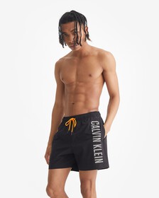 Dark Atoll Medium Drawstring Swim Shorts, Pvh Black, hi-res