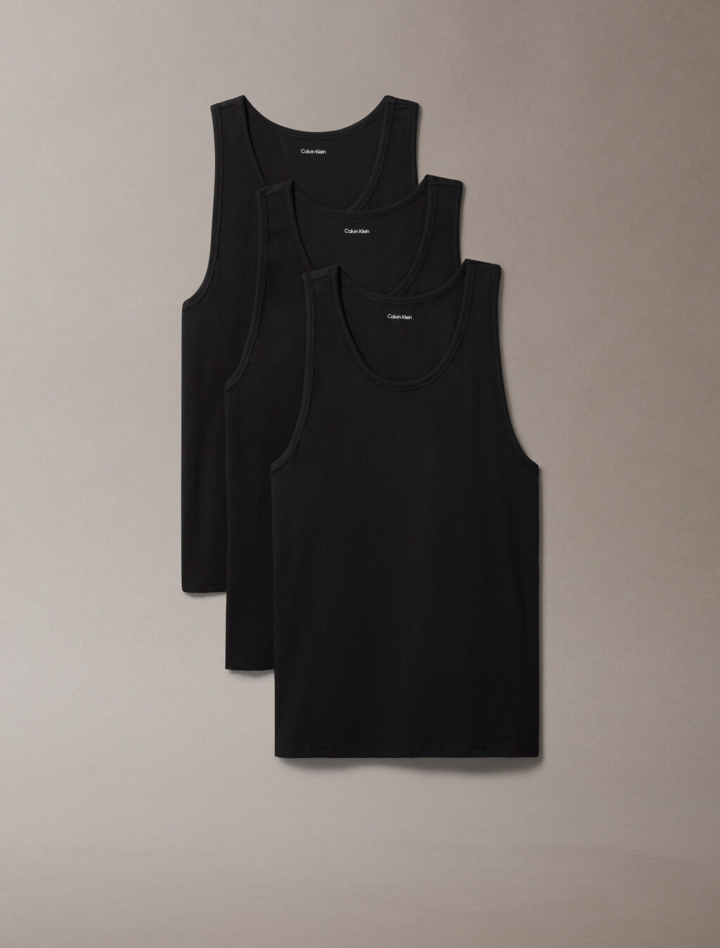 Cotton Microfiber Stretch 三件組背心, BLACK, hi-res