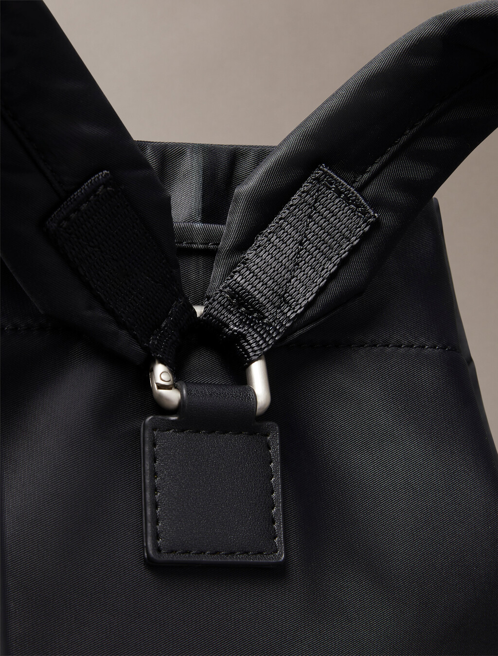 Matte Nylon Drawstring Backpack, Black, hi-res