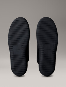 Smooth Leather Hybrid Trainers, Triple Black, hi-res