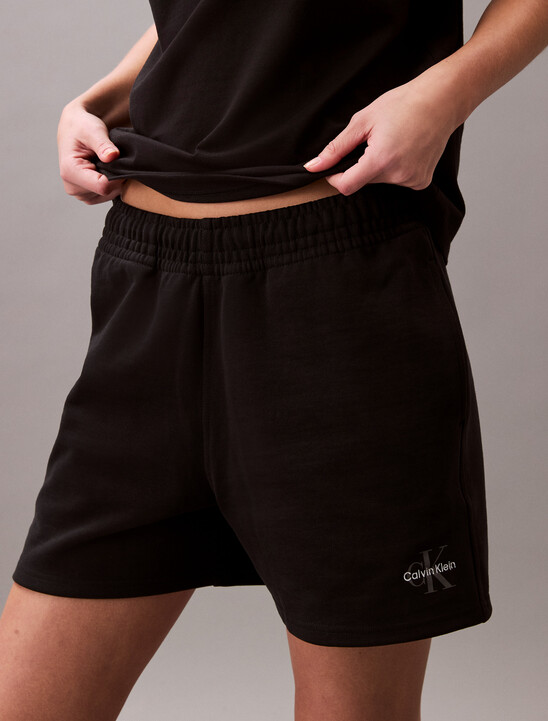 Relaxed Cotton Terry Jogger Shorts