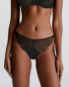 Lace Bikini Briefs, BLACK, hi-res