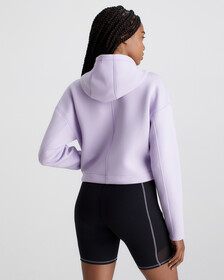 Cropped Logo Hoodie, PASTEL LILAC, hi-res