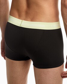 COTTON STRETCH 3 PACK LOW RISE TRUNK, BLACK W CLEMATIS WB/BLACK W GREY HTR WB/, hi-res