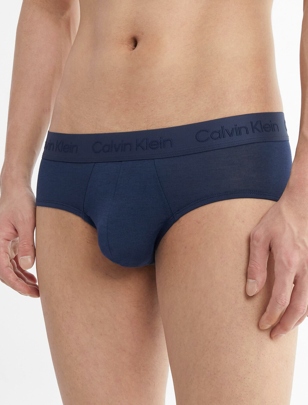 CK Black Ultra Soft Cashmere Hipster Briefs, Blue Shadow, hi-res