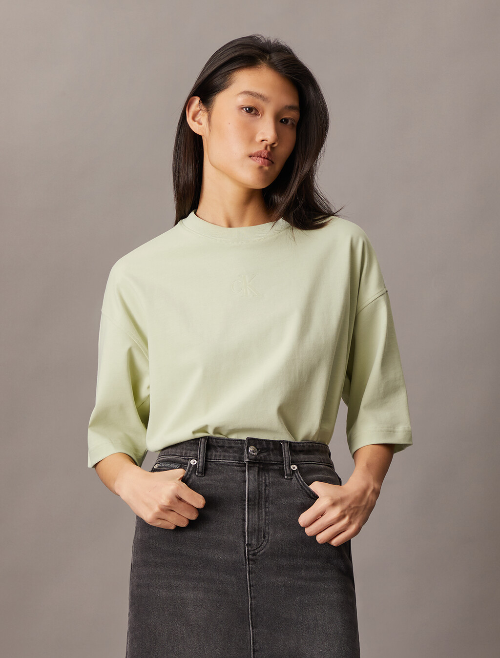 Relaxed Gloss Logo T-shirt, Aloe Wash, hi-res