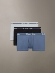 Refined Micro Stretch Low Rise Trunks 3 Pack, Moonlight Blue/High Rise/Black, hi-res