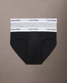 MODERN COTTON STRETCH HIP BRIEF - 2 PACK, 1 Grey Heather / 1 Black, hi-res