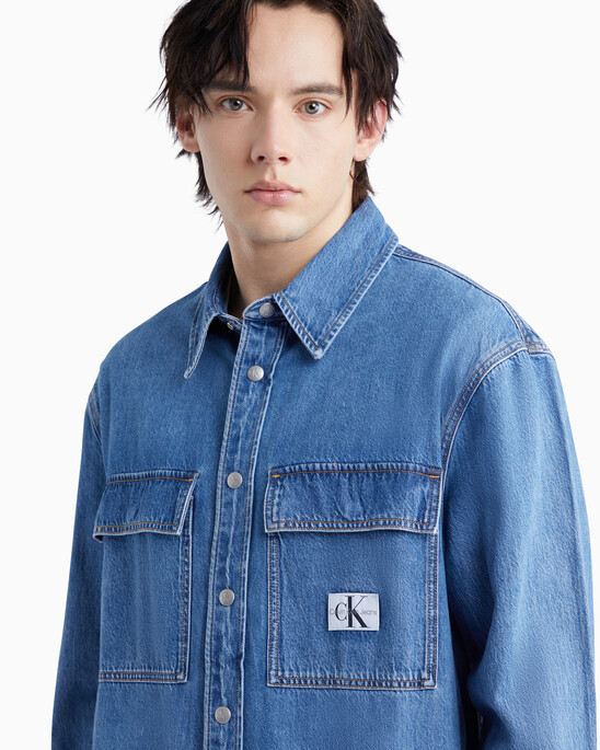 Relaxed Washed Denim Shirt