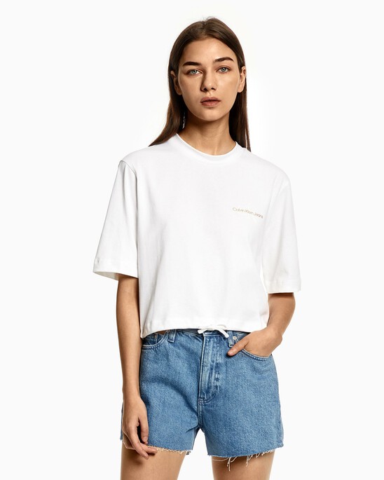 CROPPED MONOGRAM TEE