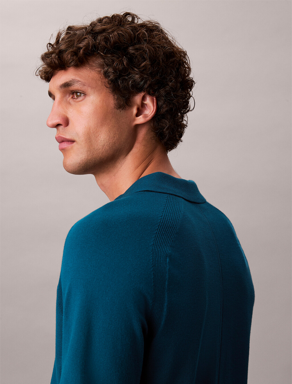 Tech Knit Viscose Polo, Deep Sea Teal, hi-res