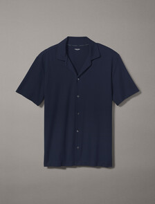 S/S BUTTON DOWNBLUE SHADOW, BLUE SHADOW, hi-res