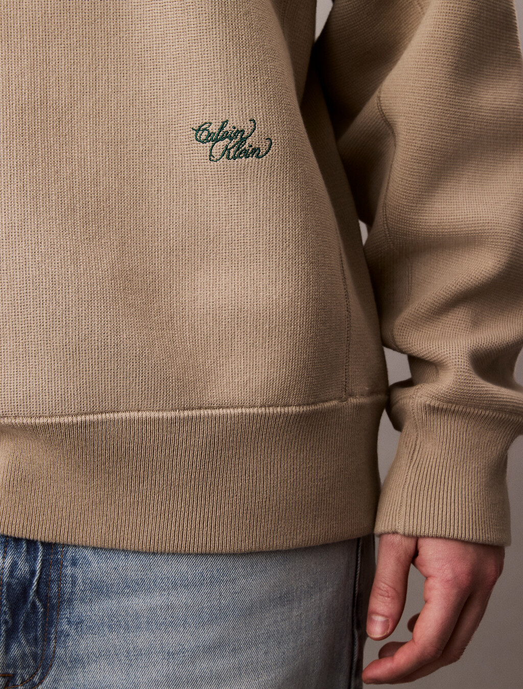 Cotton Blend Relaxed Sweatshirt, Pure Cashmere, hi-res