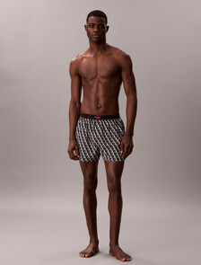 CK X Cotton Monogram Slim Boxer, STEPPING LOGO BLACK, hi-res