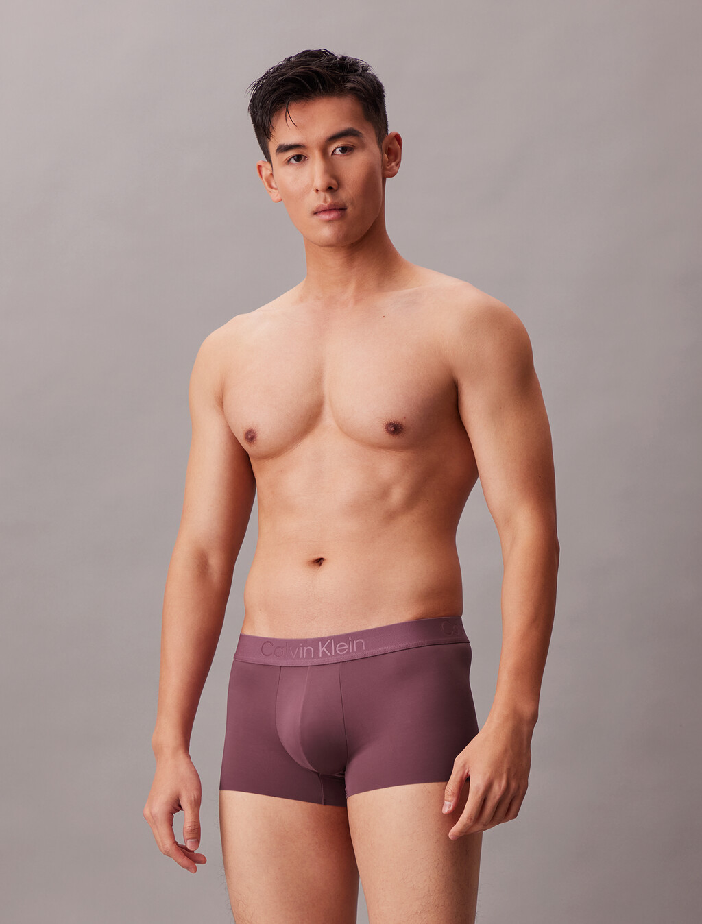 CK Black Microfiber Stretch Low Rise Trunk, Berry Wild, hi-res