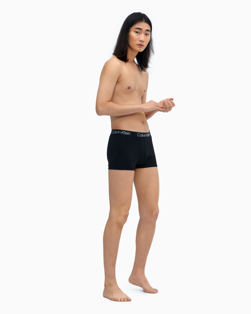 STRUCTURE COTTON TRUNK 2 PACK, BLK / GRHTR, hi-res