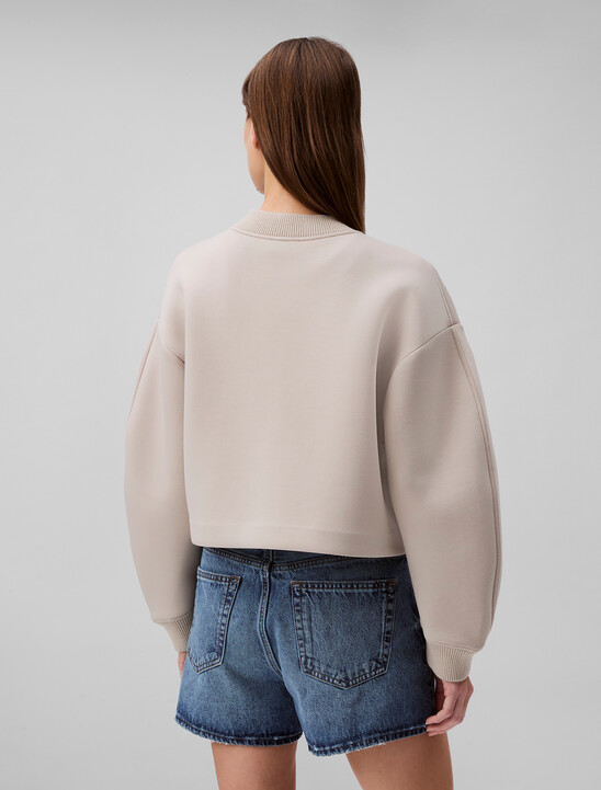 Oversized Scuba Zip Bomber Jacket