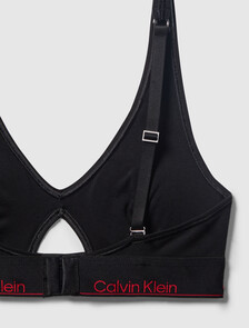 Icon Cotton Lightly Lined Triangle Bralette, Black, hi-res