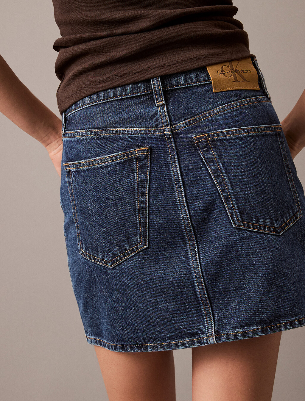 High Rise Denim Mini Skirt, PACIFICO, hi-res