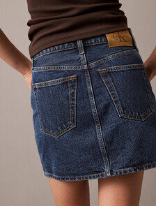 High Rise Denim Mini Skirt, PACIFICO, hi-res