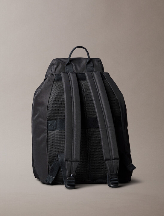 Nylon Monogram Logo Top Flap Backpack