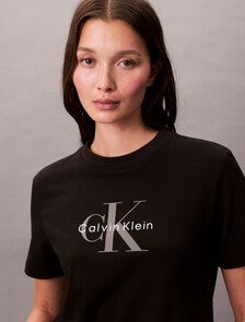 Monogram T-shirt, Black, hi-res