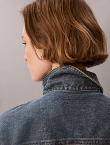 Cropped Denim Jacket, FULTON BLUE, hi-res