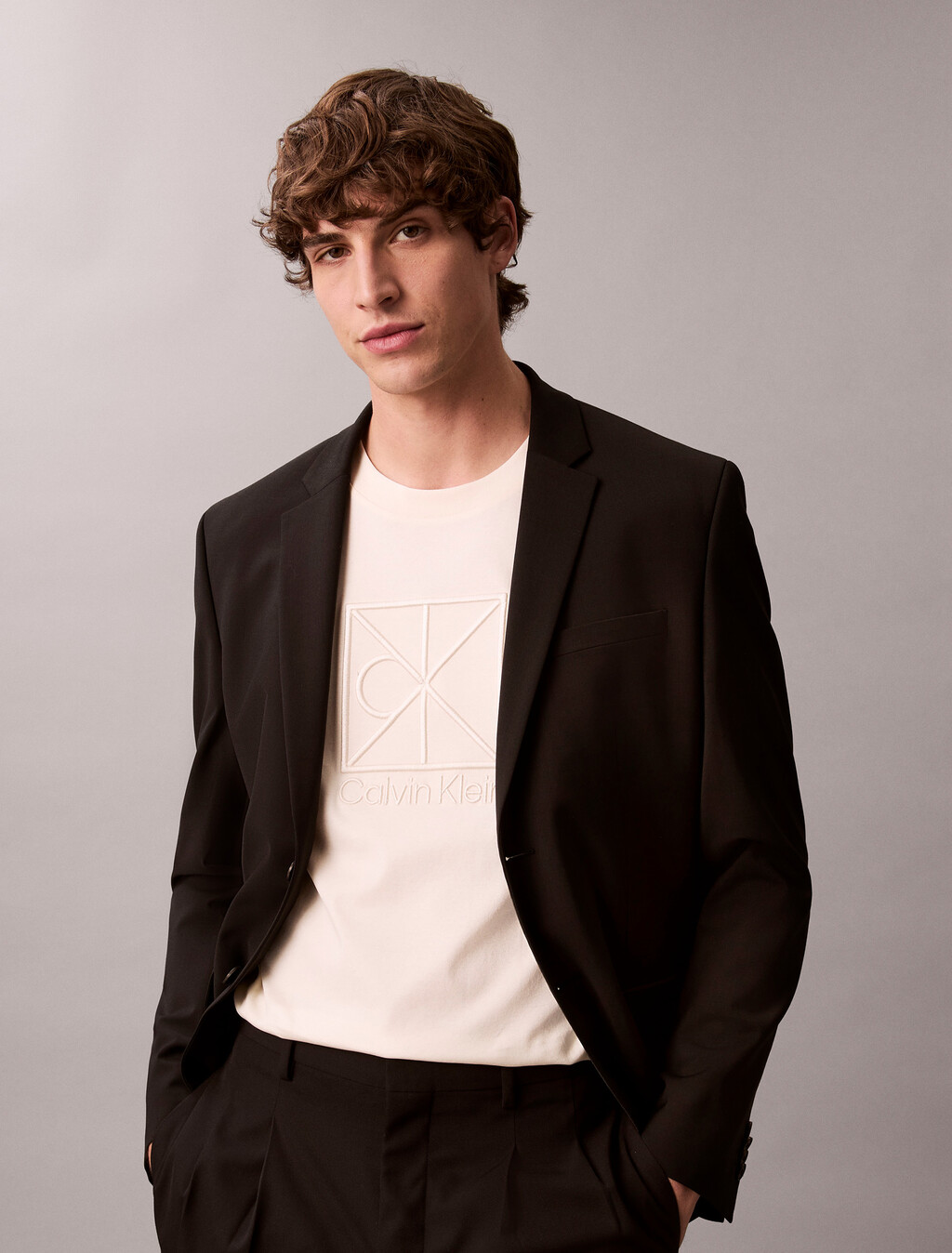 Relaxed Premium Interlock Emblem Logo T-Shirt, Antique White, hi-res