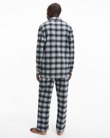 FLANNEL LONG SLEEVE BUTTON DOWN SHIRT, CK Shadow Plaid+Black, hi-res