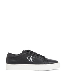 Leather Trainers, Black, hi-res