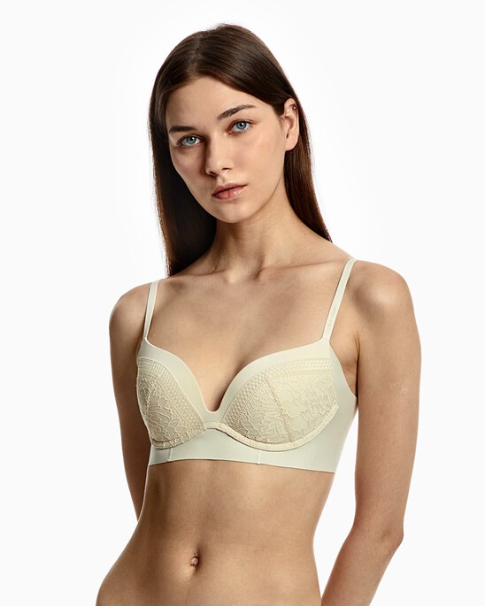 INVISIBLES LACE PUSH UP PLUNGE BRA