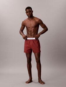 Cotton Poplin Traditional Boxers, 21690 Dual Emblem+Spiced Apple, hi-res