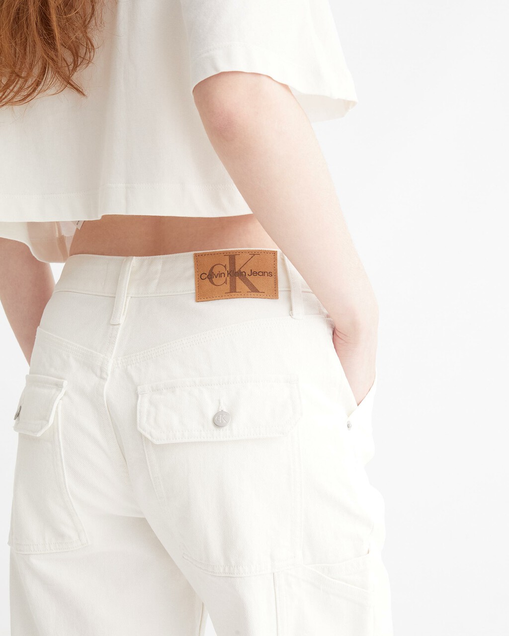 Reconsidered 90s Straight White Jeans, Off White, hi-res