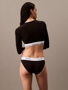 Icon Cotton Lightly Lined T-Shirt Bralette, Black, hi-res
