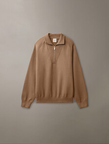 Tech Knit Quarter Zip Sweater, Spiced Plum, hi-res