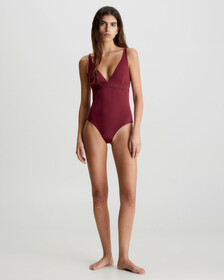 Core Tonal Swimsuit, Deep Cranberry, hi-res