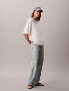 Cooling Cotton Jersey Relaxed Tee, Bright White, hi-res